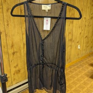 Elizabeth & James black silk top